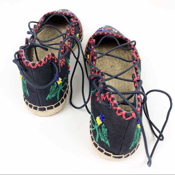 tory burch sonoma embroidered espadrille flats - Picture 6 of 8